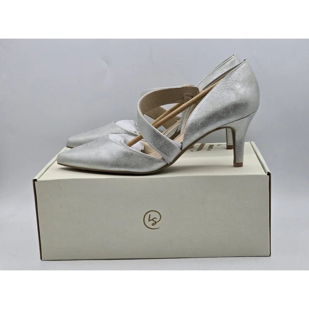 New - Life Stride Suki Women's Pumps Heels‎ Silver Met Scarb- Sz 9.5 M